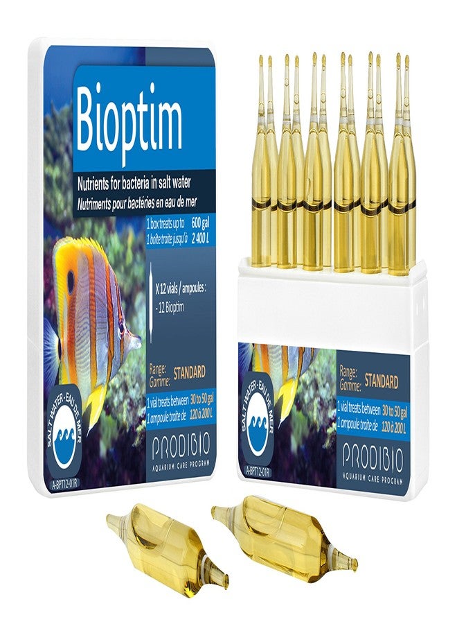 Prodibio Bioptim, Nutrients for Bacteria, Saltwater, 12/1 mL vials, 30 gal and up - Image 4